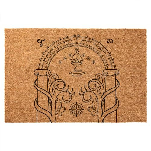 JiXianJu Lustige Kokosfaser-Fußmatte – Speak Friend and Enter Welcome Veranda-Dekor – personalisierter Teppich mit robuster PVC-Rückseite – rutschfest für den Außenbereich – 60 x 40 cm