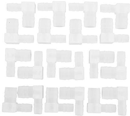 Aquarium-Werkzeug-Zubehör, 20 Stück Aquarium-Schlauch-Adapter-Armaturen, professionelle sichere 90-Grad-Winkel-L-Armatur für Aquarium-Zubehör und die meisten Luftpumpen