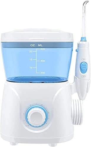 GeRRiT Water Flosser 600ml Dental Oral Irrigator Limpiador de dientes for aparatos ortopédicos personales Cuidado Limpieza de dientes, 8 puntas de chorro multifuncionales y 10 presión de agua ajustabl