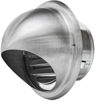 Insvrecho 150mm Round Extractor Fan Vent Cover Cowled External Air Vent Cover Stainless Steel Tumble Dryer Vent