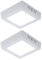 V-TAC LED Deckenleuchte Wohnzimmerleuchte Flurlampe Aufbau-Panel quadratisch Küchenleuchte, Kunststoff weiß, 6W 660lm 6500K kaltweiß, L 12 cm, 2er Set