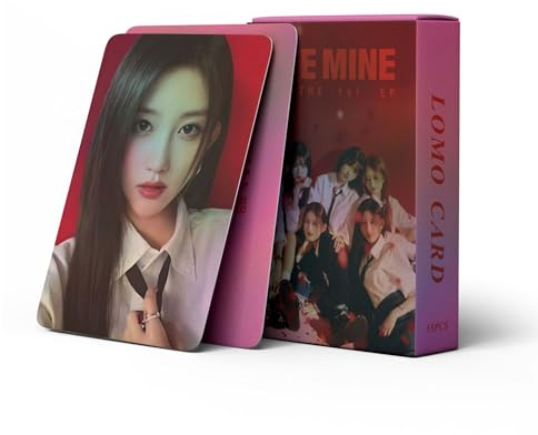 Takyitong Kpop Fotokarten, 55 Stück, IVE Laser-Postkarten, neues Album, I'VE MINE Lomo, Bilderkarten, Grußkarte für Fans, Sammlung, Geschenk, Merchandise-Dekorationen, I'VE MINE