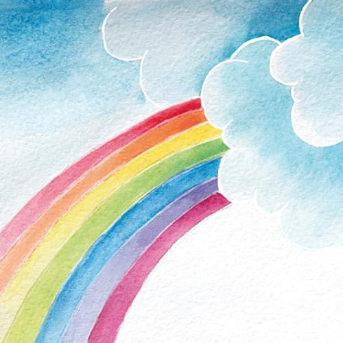 Servietten Papier 33x33cm 3-lagig 20 Stück - hochwertig & nachhaltig - Einweg Geburtstagsservietten - Papierservietten mit Regenbogen für Geburtstag Kindergeburtstag Party Bunt