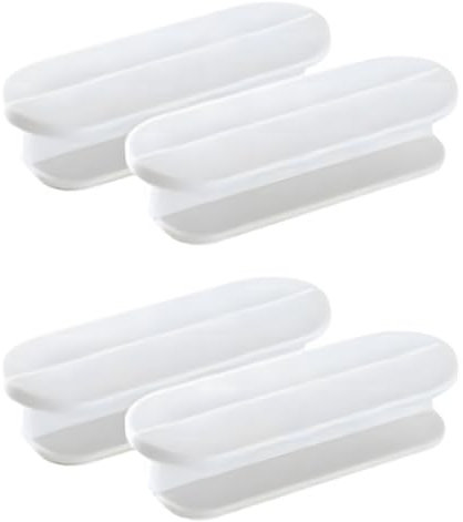 NHQZ 4 Pz Maniglie Autoadesive, Maniglia Porta Esterna, Maniglia Adesiva,Porta Scope Esterno,Maniglie per Mobili, Maniglia Finestra, Maniglia Porta, Plastica Adesiva Pomello Porta Maniglie Bianco