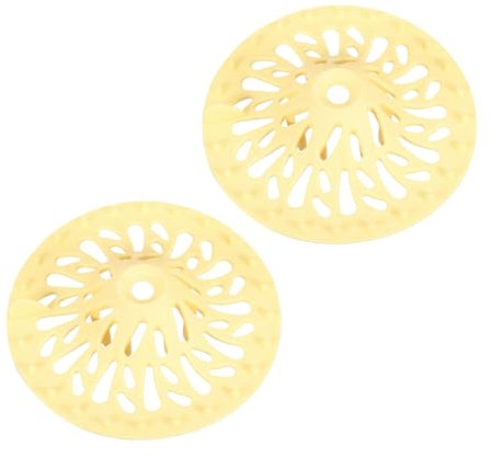 QUARKZMAN Acchiappacapelli 3.94 Silicone Fermacapelli Doccia Scarico Coperchi Protettore per Bagno Cucina Balcone Giallo 2pz