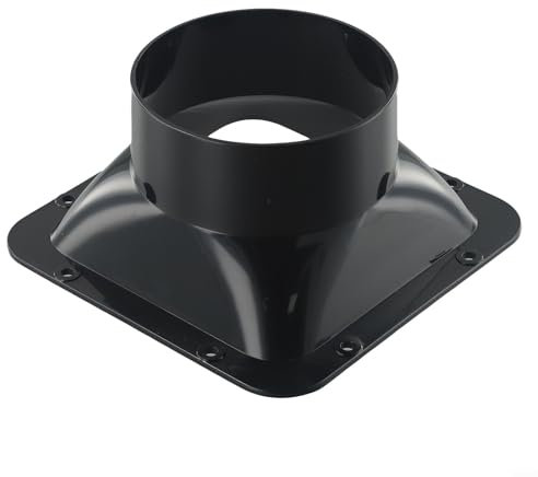 Hasaller ABS-Kunststoffkanalverbinder, Flansch, Klimaanlage, gerader Rohrflansch, HVAC-Kanal-Verbindungsstück für Heizung, Kühlung, Wohnlüftung (100 mm)