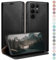 HUOUH for Samsung Galaxy S22 Ultra Wallet case with Credit Card Holder,RFID Blocking PU Leather,Flip Folio Book Cover Shockproof Phone cases Women Men for Samsung S22 Ultra case Black