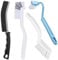Xemnys Cepillo para azulejos de lechada, cepillo de inodoro debajo del borde, herramienta de limpieza de huecos para baño, ducha, cocina, ventana, ranura de esquina
