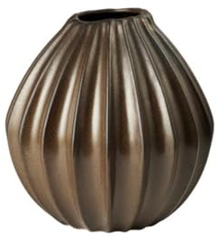 Broste Copenhagen Wide Vase Antique Brown L 30cm