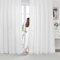 BellaHills White Voile Curtains 84 Drop Non-See-Through Semi Sheer Curtains for Living Room/Bedroom Privacy Protection Light Filtering Net Curtain for Windows 2 Panels, 55 x 84 Inch, White
