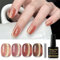 Shining She Cat Eye UV Nagellack Gel, 4 Farben 9D Holographisch Reflektierend Kaffee Braun Rot Rosa Schimmer Glitzer Cat Eye UV Nagellack Soak-Off UV Magnetic Nail Polish für Maniküre Salon, 8ML