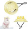 Hunde Baseballmütze, Verstellbar Hundemütze, Baseballmütze für Haustiere, Verstellbar Sommer Sonnenschutz Hut Sonnenhüte mit Ohrlöchern,Haustier Sommer Hut für Welpen Hunde Mütze(Gelb, L)
