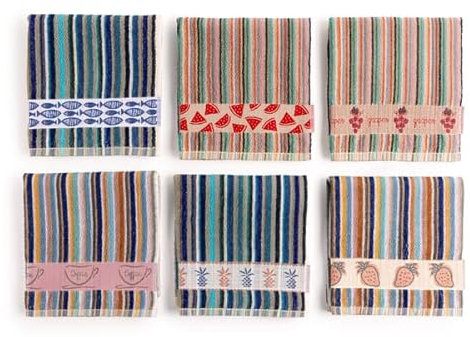 BOSKIMO Paños de Cocina Algodón Premium – Pack de 6 Trapos de Cocina Microfibra y Rizo, Trapos Cocina Algodón Absorbentes, Paños de Limpieza – Fabricado en Portugal