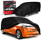 WALSER Abdeckplane Auto All Weather, Abdeckplane wasserdicht Größe 13 schwarz, 100% wetterfeste Transporter Abdeckplane kompatibel mit VW T4/T5/T6, Ford Tourneo, Opel Vivaro, Mercedes Vito/Viano