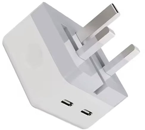 Dual PD Fast Charger 35W Type C Phone Charger Adapter For iPhone 16 Pro Max,15 14 13 Samsung Xiaomi Quick Charge UK Plug USB Charge