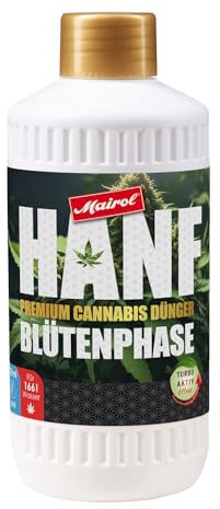 MAIROL Premium Cannabis Dünger Blütenphase, Made in Germany, Turbo-Aktiv Flüssigdünger Hanf-Dünger Pflanzendünger Blütendünger, Blüten Bloom Grower (Blütenphase (500ml))
