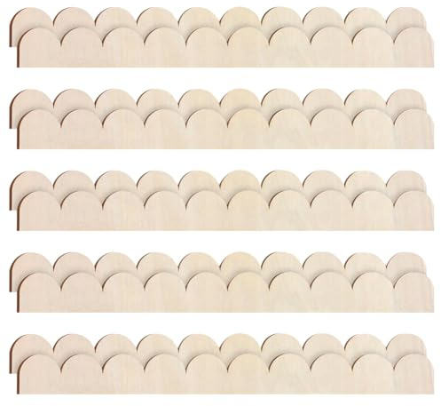 10 piezas de 40 x 4 cm en blanco festoneado molduras de madera sin terminar molduras de madera para gabinetes molduras de madera decorativas para marco de ventana para estante de puerta