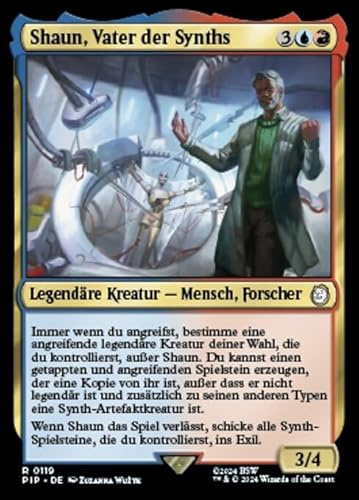 Shaun, Vater der Synths PIP-119 Rare Deutsch Boosterfrisch - Universes Beyond: Fallout - mit ReCollectibles-Versandschutz - für Magic/MTG