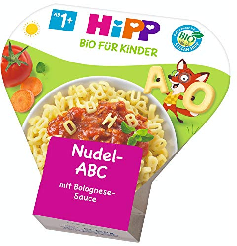 HiPP Kinder-Nudel-Spaß Fliegendes ABC in Bolognese-Sauce, 6er Pack (6 x 250 g)