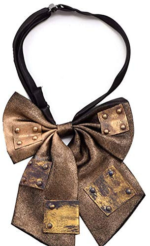 BLESSUME Steampunk Fliege Getriebe Retro Krawatte Vintage Fliege Zahnräder Cosplay