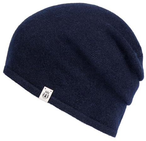 Roeckl Damen Pure Cashmere Beanie-Mütze, Blau, 55-60 EU
