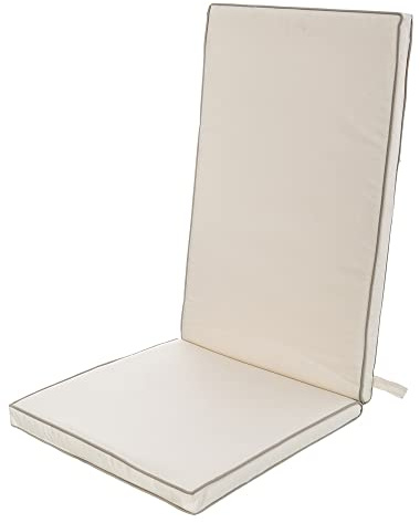 LOLAhome Cojín de Exterior para Silla Beige de poliéster 123x48 cm