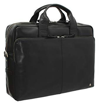 Visconti Merlin Bereich Leder Notebook Tasche - Hugo 15 ML31 Schwarz