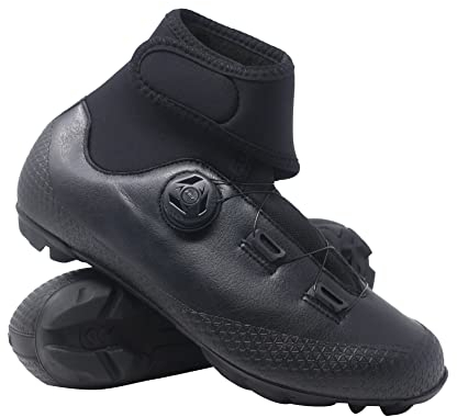 LUCK Winter MTB-Winterradschuhe mit SHD-Carbon-Sohle und Präzisionsdrehsystem mit 2 Klettverschlüssen. (40 EU)