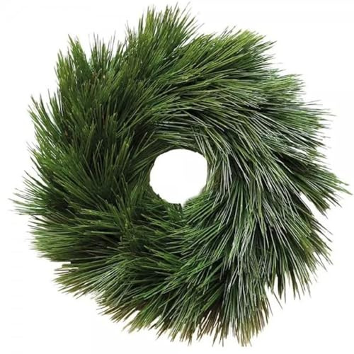 Fink [DL KIEFERKRANZ, Kunstblume, Kunstfasern, Rattan, grün, L. 46 cm, B. 46 cm, H.,6 cm, D. 46 cm