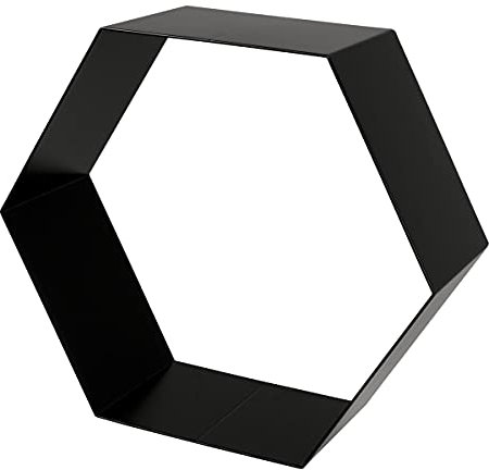 DURAline Metallregal Fotohalter Regalwürfel Hexagonregal Bücherregal Modernes Regalboard (schwarz, Hexagon 32 x 28 x 12 cm)
