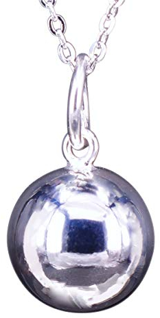 NicoWerk Damen Silberanhänger Kugel aus 925 Sterling Silber Ball Glatt Schlicht Rund SAN181