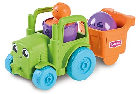 Toomies Tomy Versteck und Quiek, 2 in 1 transformierender Traktor, Schiebespielzeug, pädagogischer Formsortierer mit Farben und Klang, Spielzeug für Jungen und Mädchen im Alter von 1, 2 und 3 Jahren