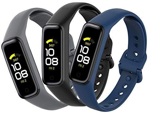 MIJOBS 3-teilige Armbands Kompatibel mit Samsung Galaxy Fit2 Silikonarmband Sportriemen Kompatibel mit Samsung Galaxy Fit2 Armband