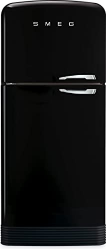 RÉFRIGÉRATEUR 2 PORTES FAB50LBL5 ANNÉES 50 NOIR CHARNIÈRES GAUCHE