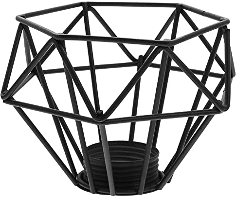 SOLUSTRE Metall Birne Schutz Käfig Lampenschirm Vintage Lampe Halter Hängen Beleuchtung Schnur Leuchte Bauernhaus Schlafzimmer Esszimmer Dekoration, 3.62X3.62X2.55in