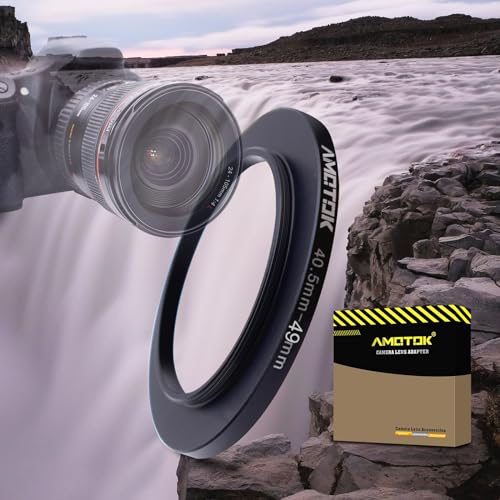 40.5mm Lens to 49mm Camera Lens Adapter,40.5mm to 49mm Filter Step up Ring Adapter Ring,Compatible All 49mm Filter Accessory.Made from CNC Machined