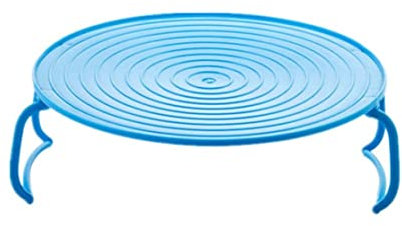 Microwave Tray Rack Folding Plastic Microwave Tray Stand Round Microwave Grill Rack Stand Microwave Accessories Cooling Rack Airfryer Rack Instant Pot Duo Air Fryer Shelf Blue