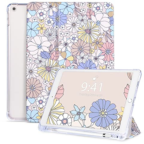 Vozehui 10.2 inch iPad 9th/8th/7th Generation Case with Pencil Holder, Tri-fold Stand Slim Lightweight Protective Case with Auto Wake/Sleep Cover