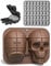 Silikonformen Set Totenkopf Pralinen, Eiswürfel & Backen - Motiv-Back & Eis-Form - Dekoration, Halloween, Karneval & Motto-Party - 3er Pack
