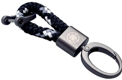 Schlüsselanhänger, Segeltau, 8mm, Karabiner, Koordinaten, Kompass, Gravur, personalisiertes Geschenk, Valentinstag, Muttertag, Vatertag, Geschenk, Hochzeit, Weihnachten