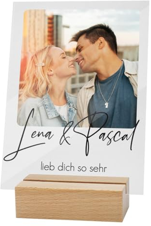 Herz & Heim® Acrylbild inkl. Holzsockel mit eigenem Foto