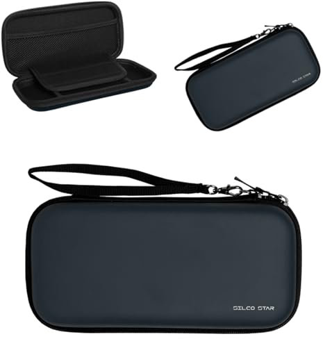 SILCOSTAR Hard Protective Carry Travel Case & 8 Game Cartridges Storage Case Cover for Nintendo Switch Lite (Black)