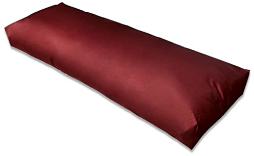ULUYYUC Fußmatten Bodenkissen Kissen für die Leseecke LiegestühleGepolstertes Rückenkissen Weinrot 120 x 40 x 10 cm