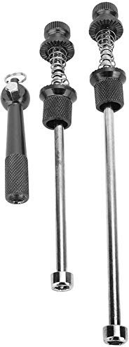 NOENNULL Rennrad-Spieße aus Aluminiumlegierung, Diebstahlschutz, Schnellspanner, Rollen, Verriegelung, Sicherheit (schwarz)