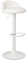 LOLAhome Taburete de Cocina Giratorio en 360°, Silla de Bar Regulable en Altura de 72 a 92 cm, con Respaldo de Polipiel, Estructura Metal Blanca y Reposapiés, Blanco