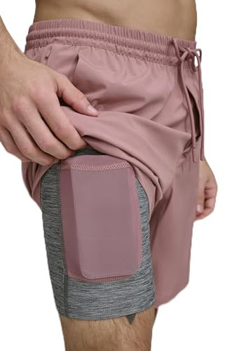 DKNY Herren Stretch Quick Dry Volley UPF 40+ Protection Swim Trunk Badehose, Ton, XL
