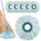 6 Stück Ersatzkopf für leifheit Clean Twist Disc Mop/Clean Twist Disc Mop Ergo Bodenwischer, 2-Faser-System Mikrofaser Wischmop für alle Böden,Ideale Schmutzaufnahme & Starke Wasseraufnahme
