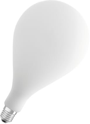 OSRAM Vintage 1906 Big Grape ist eine dimmbare Lampe mit LED-Technologie im dekorativen Glühwendel-Design. Sie bietet 7.3 W für 806 lm, E27 Fassung, Frosted Design, 160 mm Durchmesser, CRI 80.