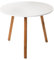 Holz Beistelltisch oval weiß - 45 x 35 cm - Deko Couchtisch mit 3 Beinen - Sofatisch Kaffeetisch Blumenhocker Pflanzenständer rund