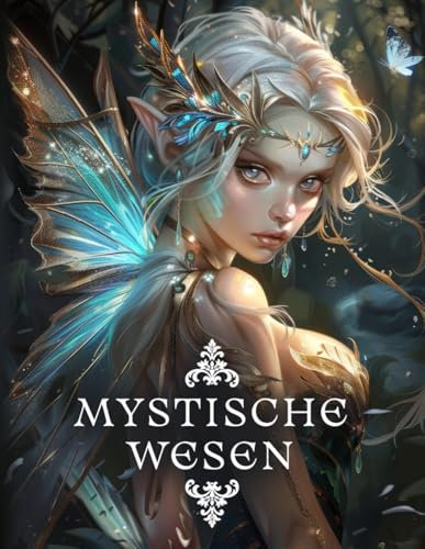 Mystische Wesen: Ein Fantasy Malbuch für Erwachsene – Zauberhafte Elfen, magische Krieger und fantastische Kreaturen
